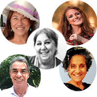 Maria Helena, Tania Maria, Maria Aparecida, Ilse Delurdes e Ademir Antonio